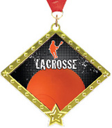 Lacrosse Diamond Star Insert Medal [2.75 inch]