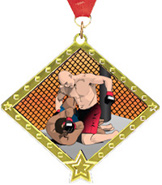 Mixed Martial Arts Diamond Star Insert Medal [2.75 inch]