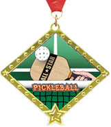 Pickleball Diamond Star Insert Medal [2.75 inch]