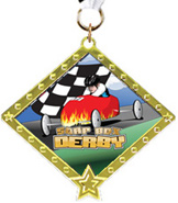 Soapbox Derby Diamond Star Insert Medal [2.75 inch]