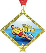 Waterski Diamond Star Insert Medal [2.75 inch]