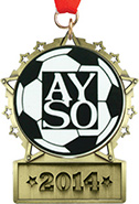 Front Facing Plate Star Insert Medal