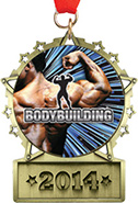 Front Facing Plate Star Insert Medal