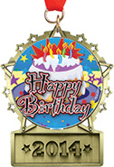 Front Facing Plate Star Insert Medal