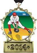 Front Facing Plate Star Insert Medal