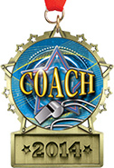 Front Facing Plate Star Insert Medal