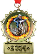 Front Facing Plate Star Insert Medal