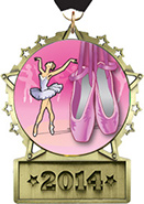 Front Facing Plate Star Insert Medal