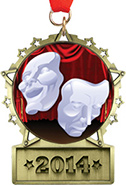 Front Facing Plate Star Insert Medal