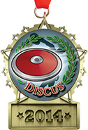 Front Facing Plate Star Insert Medal