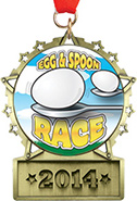 Front Facing Plate Star Insert Medal