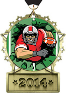 Front Facing Plate Star Insert Medal