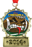 Front Facing Plate Star Insert Medal
