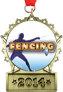 Front Facing Plate Star Insert Medal