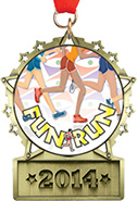 Front Facing Plate Star Insert Medal