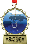 Front Facing Plate Star Insert Medal