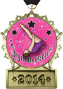 Front Facing Plate Star Insert Medal