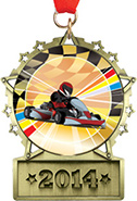 Front Facing Plate Star Insert Medal
