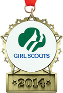 Front Facing Plate Star Insert Medal