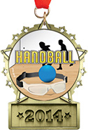 Front Facing Plate Star Insert Medal