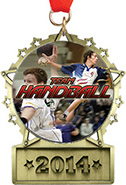 Front Facing Plate Star Insert Medal