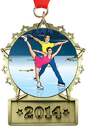 Front Facing Plate Star Insert Medal