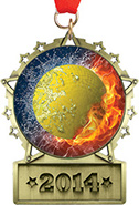 Front Facing Plate Star Insert Medal