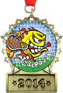Front Facing Plate Star Insert Medal