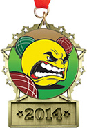 Front Facing Plate Star Insert Medal