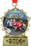 Front Facing Plate Star Insert Medal