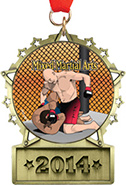 Front Facing Plate Star Insert Medal