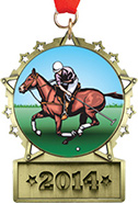 Front Facing Plate Star Insert Medal