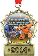 Front Facing Plate Star Insert Medal