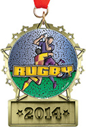 Front Facing Plate Star Insert Medal