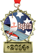 Front Facing Plate Star Insert Medal