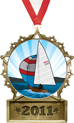 Front Facing Plate Star Insert Medal [3.25 inch]
