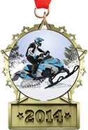 Front Facing Plate Star Insert Medal