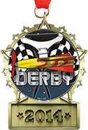 Front Facing Plate Star Insert Medal