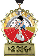 Front Facing Plate Star Insert Medal