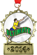 Front Facing Plate Star Insert Medal