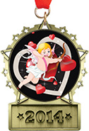 Front Facing Plate Star Insert Medal
