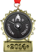 Front Facing Plate Star Insert Medal