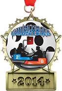 Front Facing Plate Star Insert Medal