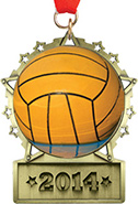 Front Facing Plate Star Insert Medal