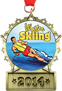 Front Facing Plate Star Insert Medal