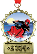 Front Facing Plate Star Insert Medal
