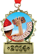 Front Facing Plate Star Insert Medal