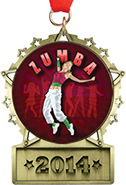 Front Facing Plate Star Insert Medal