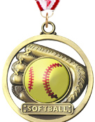 Softball Rubber Game Ball Medal