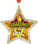 Star-Shaped Sparkle Insert Medal